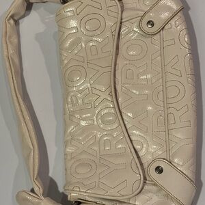 Y2K Roxy Quilted Logo Shoulder Bag in White